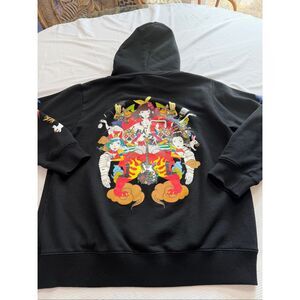 Graniph Yusuke Nakamura Black Sweatshirt Hoodie Size Medium